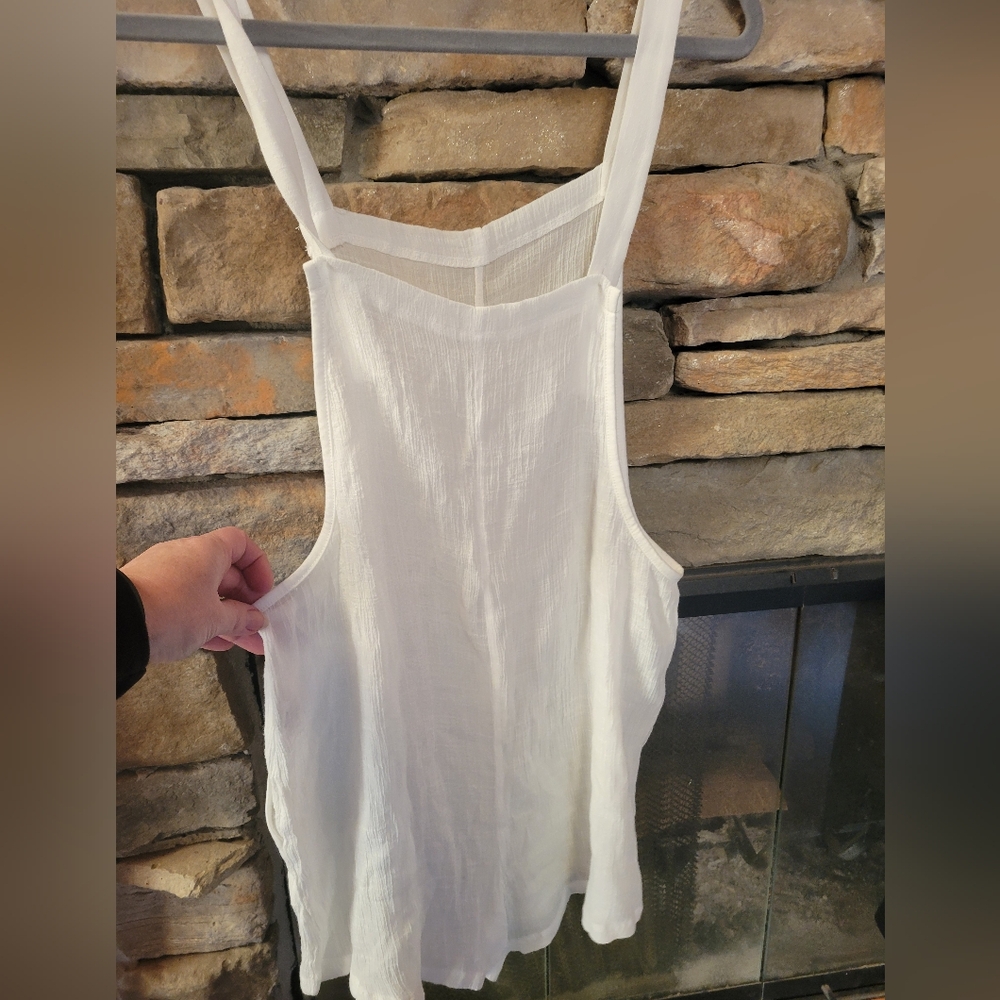 2 Cover-ups Black ETCYY Dress and White Overall Style Both Size Large - Picture 10 of 13